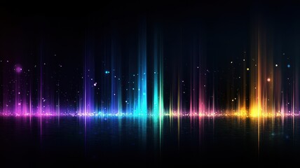 Abstract Colorful Light Reflections on Water Creating a Dreamy and Enchanting Atmosphere