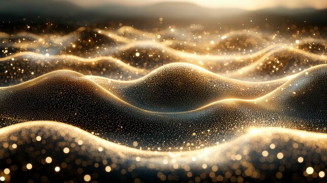 Artistic visualization of quantum physics, with glowing quantum particles and dynamic waveforms, symbolizing the core principles of quantum theory and quantum fields