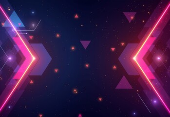 Dynamic Neon Geometric Patterns: Perfect for a Modern and Stylish Background
