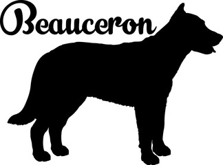 Beauceron dog silhouette, dog, dog breeds, logo, vector, love me love my dog, silhouette, i love my dog, animal, illustration, icon, sign, design, black, symbol, pet, love

