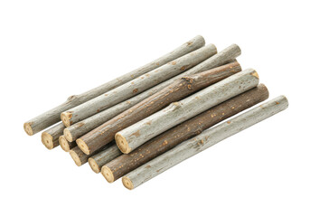 Silvervine sticks isolated on white background, no depth of field, sharp.