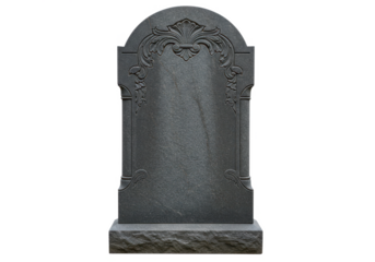 Tombstone isolated on white background, no depth of field, sharp.