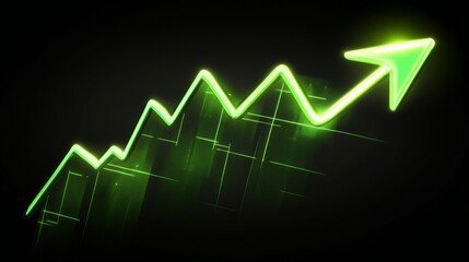 Naklejka premium A realistic financial chart glowing with data 