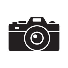 Simple black and white camera icon