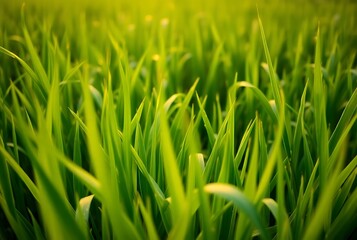 Obraz premium Rice in the field waiting for harvest Chiang Mai Thailand for the designs decoration and background 