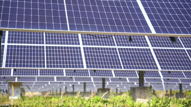 Solar panel(solar cell) follow sun systems, alternative energy to conserve the world is power photovoltaic module for clean electric production to green energy and renewable energy.