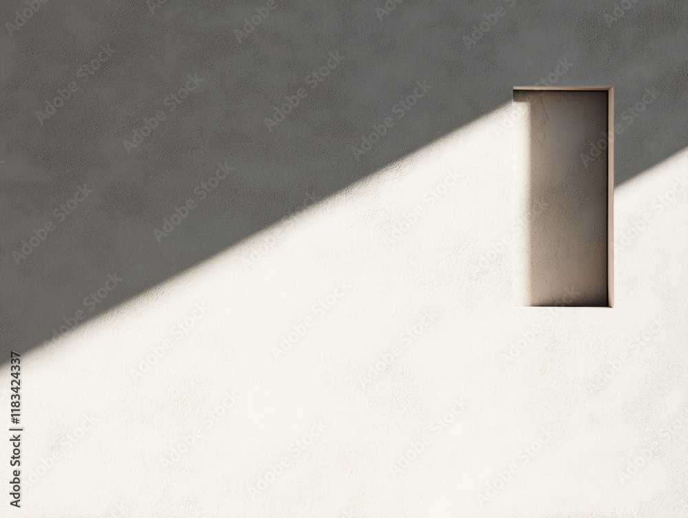 Aufkleber subtle light through minimalist architecture