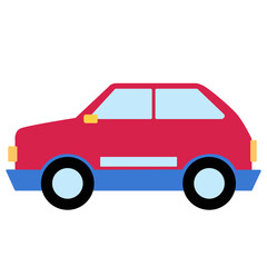 red car cartoon illustration