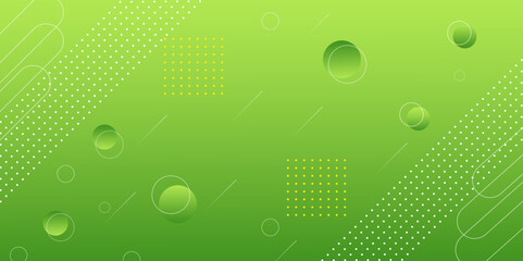 Fototapeta premium Abstract geometric background with green gradient.