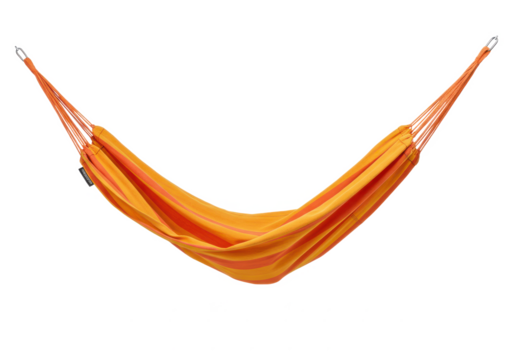 Empty comfortable bright hammock isolated on white background, no depth of field, sharp.