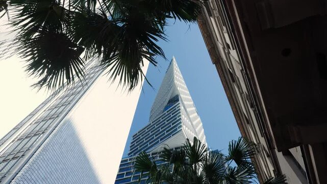 Quay Quarter Tower In Sydney Central Business District, New South Wales, Australia. Low Angle Shot