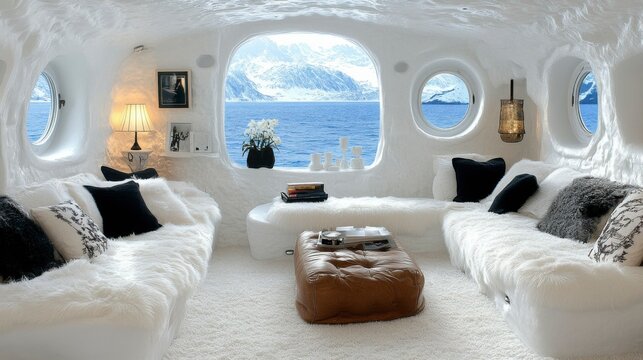 Abstract architectural design, with curved lines, fractured forms, and layered textures, showcasing the exploration of new spaces and building techniques in modern architecture