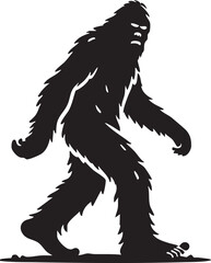 Bigfoot Shape Vector Icon Design
