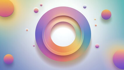 Obraz premium Abstract Pastel Circles and Spheres Design