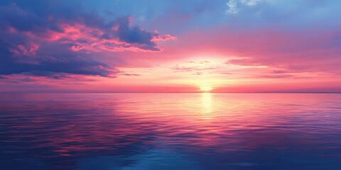 Obraz premium Stunning twilight sky and mesmerizing reflections on the sea create a beautiful scene that captures the essence of nature s beauty during twilight times at the water s edge.
