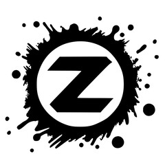 Abstract letter Z silhouette