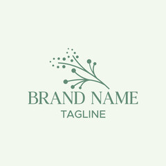 Botanical Florist Art Logo Vector Design