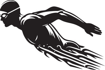 Swimmer in Action Vector Icon
