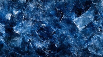 Obraz premium Seamless dark blue ice texture showcases a smooth and sophisticated design, perfect for backgrounds or creative projects. This seamless dark blue ice texture adds elegance and depth to any