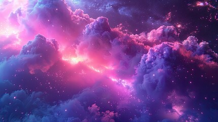 Fototapeta premium white background galaxy of videos + faded neon lights + unreal engine