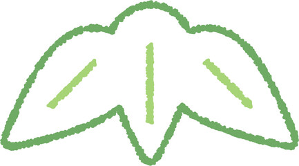 日本の伝統模様である竹の葉の線画アイコン