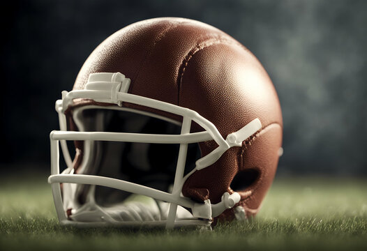 background football american brown hemlet winner champion symbol competition 