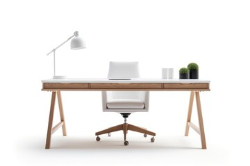 Home office desk workstation.