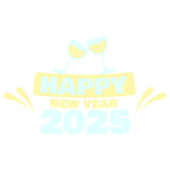 Happy New Year 2025 Banner