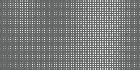 Halftone gradient. Dotted gradient, smooth dots spraying and halftones dot background seamless horizontal geometric pattern vector template set.