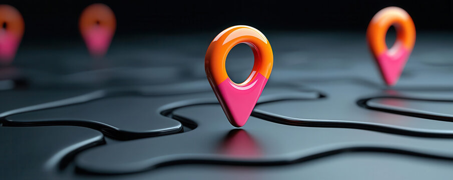 Animated concept of a sales map with moving markers representing active reps and realtime performance updates