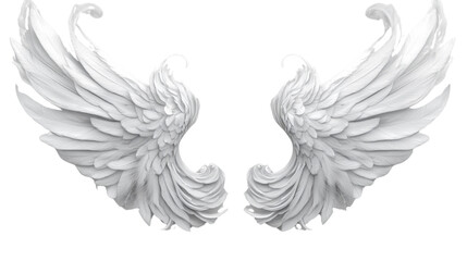 Angel Wings Tattoo with Eagle Feather Design