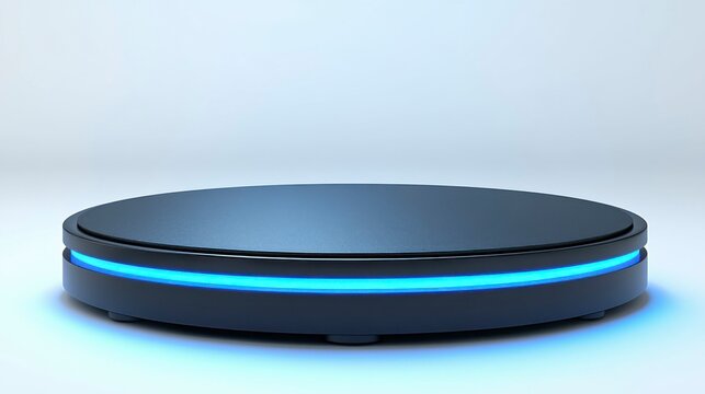 Isolated podium with a sleek, modern design, standing on a white background, ideal for presentations or award ceremonies, emphasizing simplicity and professionalism.