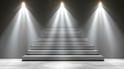 Obraz premium Isolated podium with a simple, clean design and a soft, neutral background, emphasizing its functional design for lectures or public speaking events.