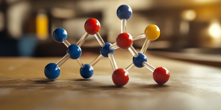 Molecular model of benzene depicted on chemical notes, showcasing the structure and characteristics of benzene in a detailed scientific representation. Explore the essence of benzene through this