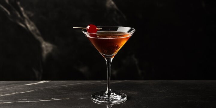 Elegant cocktail featuring a stylish garnish set against a sophisticated background, perfect for highlighting the essence of cocktails in an upscale atmosphere. Ideal for cocktail enthusiasts.