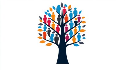 A vibrant representation of community and growth, illustrated with diverse figures nestled in a stylized tree of life.