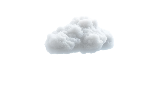 Crystal ball with smoke and clouds on white background