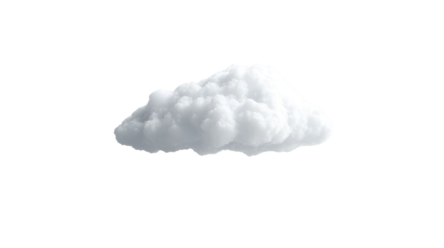 Crystal ball with smoke and clouds on white background