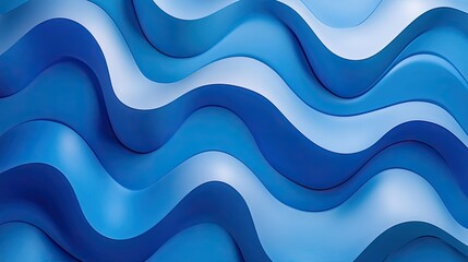 Fototapeta premium Blue wave texture with ripples and sunlight, creating a clean, modern summer banner background for beauty and cosmetic promotions.