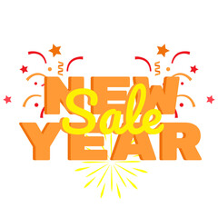 New Year Sale 3D Effect