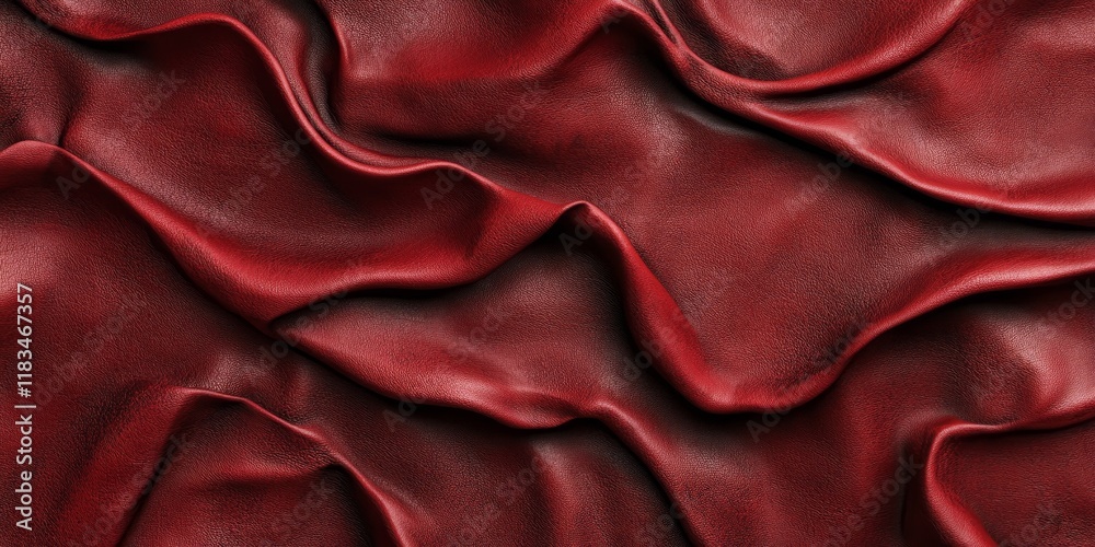 Fototapete abstract background featuring a rich red leather texture, showcasing the unique patterns and depth o