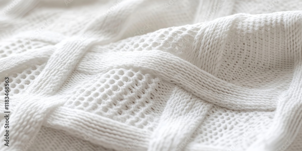 Leinwandbilder close up of a white textile texture featuring seams arranged in a cross pattern, highlighting the in