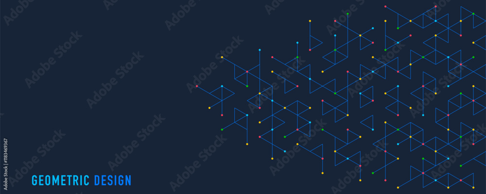 Aufkleber Abstract vector background with a geometric pattern of triangle shapes. Graphic design element 