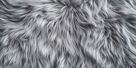 Naklejka premium Soft gray furry texture creates a unique pattern, perfect for backgrounds. The gray furry plush texture adds depth and warmth, making it ideal for various design projects involving gray textures.