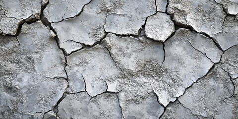 Obraz premium Closeup view of cracked concrete texture, showcasing the intricate details of cracked concrete. This cracked concrete texture serves as a striking background for various creative projects.