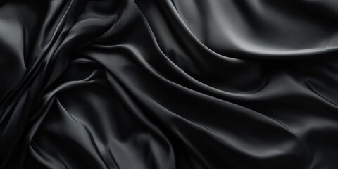 Fototapeta premium Black silk is a versatile backdrop suitable for various purposes, acting as a multi functional background ideal for different settings and occasions.