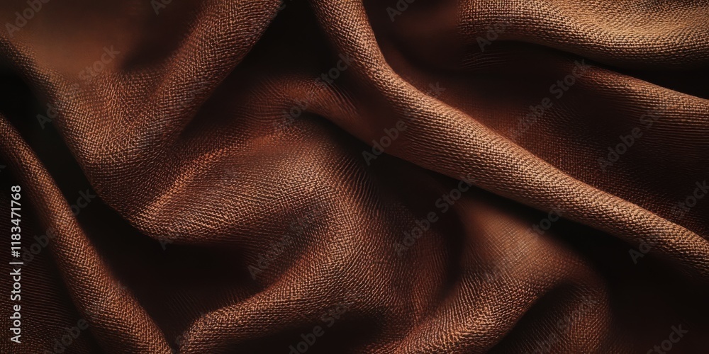 Poster Rich dark brown textile texture providing a luxurious backdrop, perfect for various design projects. This dark brown textile texture showcases intricate details ideal for enhancing creativity.