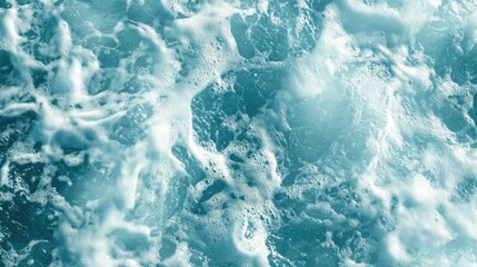 Obraz premium Clear blue water wave texture with ripples and splashes under sunlight, perfect for cosmetic ads featuring micellar toner, moisturizer, or emulsions.