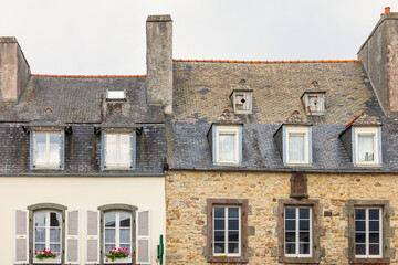 Windows on a residential building in a French city