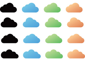 クラウド　アイコン　セット